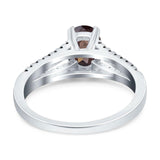 Oval Natural Stone Split Shank Ring