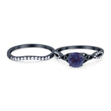 Two Piece Round Trinity Ring