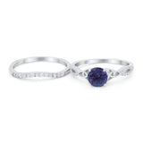Two Piece Round Trinity Ring