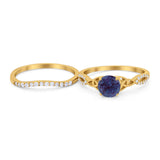 Two Piece Round Trinity Ring