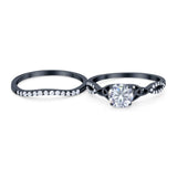 Two Piece Round Trinity Ring