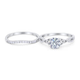 Two Piece Round Trinity Ring