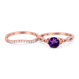 Two Piece Round Trinity Ring