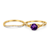 Two Piece Round Trinity Ring