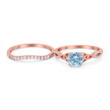 Two Piece Round Trinity Ring