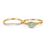 Two Piece Round Trinity Ring