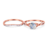 Two Piece Round Trinity Ring