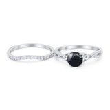 Two Piece Round Trinity Ring