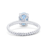 Oval Natural Stone Braided Twisted Ring