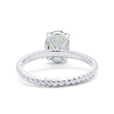 Oval Natural Stone Braided Twisted Ring