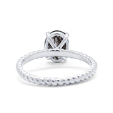 Oval Natural Stone Braided Twisted Ring