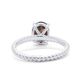 Oval Natural Stone Braided Twisted Ring