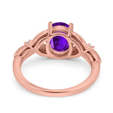 Oval Natural Stone Leaf Design Wedding Ring