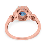 Oval Halo Split Shank Twisted Ring