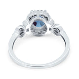 Oval Halo Split Shank Twisted Ring