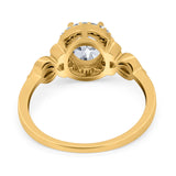 Oval Halo Split Shank Twisted Ring