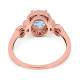 Oval Halo Split Shank Twisted Ring