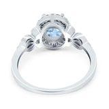 Oval Halo Split Shank Twisted Ring