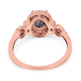 Oval Halo Split Shank Twisted Ring