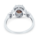 Oval Halo Split Shank Twisted Ring