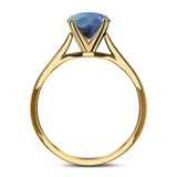 Oval Natural Stone Cathedral Ring