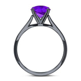 Oval Natural Stone Cathedral Ring