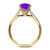 Oval Natural Stone Cathedral Ring
