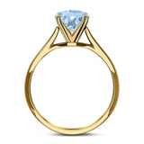 Oval Natural Stone Cathedral Ring