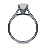 Oval Natural Stone Cathedral Ring