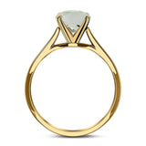 Oval Natural Stone Cathedral Ring