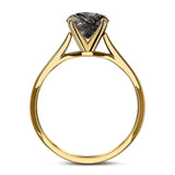 Oval Natural Stone Cathedral Ring