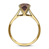 Oval Natural Stone Cathedral Ring