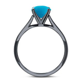 Oval Natural Stone Cathedral Ring