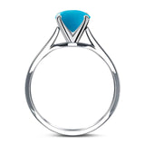 Oval Natural Stone Cathedral Ring