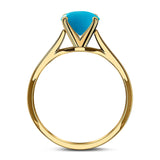 Oval Natural Stone Cathedral Ring