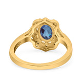 Halo Ballerina Style Oval Natural Stone