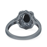 Halo Ballerina Style Oval Natural Stone