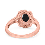 Halo Ballerina Style Oval Natural Stone