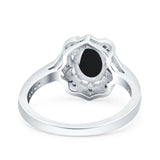 Halo Ballerina Style Oval Natural Stone