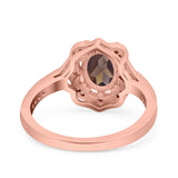 Halo Ballerina Style Oval Natural Stone