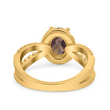 Halo Split Shank Oval Natural Stone