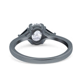 Three Stone Oval Natural Stone Trio Ring