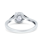 Three Stone Oval Natural Stone Trio Ring