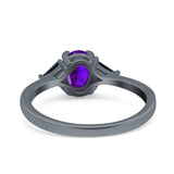 Three Stone Oval Natural Stone Trio Ring