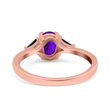 Three Stone Oval Natural Stone Trio Ring