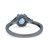 Three Stone Oval Natural Stone Trio Ring