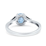 Three Stone Oval Natural Stone Trio Ring