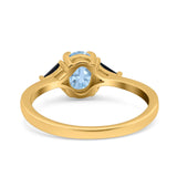 Three Stone Oval Natural Stone Trio Ring