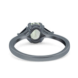 Three Stone Oval Natural Stone Trio Ring