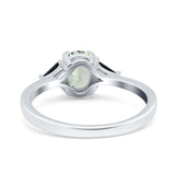 Three Stone Oval Natural Stone Trio Ring